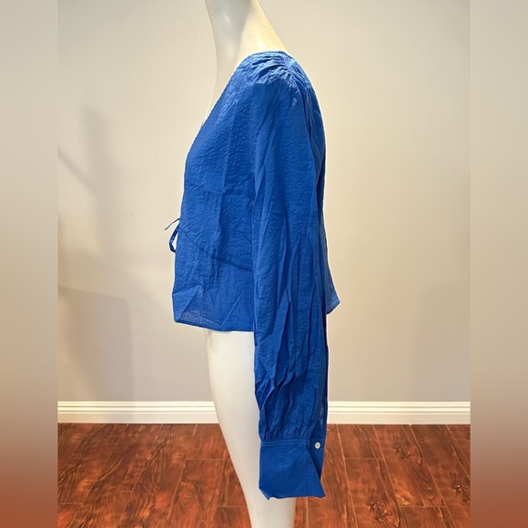 Frame long sleeves empire waist crop top, size M - Picture 10 of 10